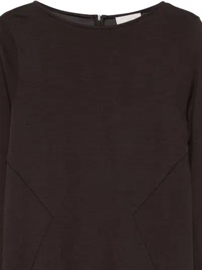 Antonelli Kleid Mit U-boot-ausschnitt In Brown