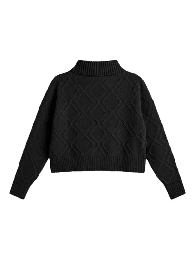 Rrd Volcano-neck Sweater In Black