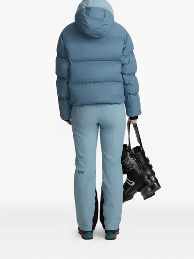 Aztech Mountain Super Nuke Two-tone Padded Shell Down Ski Jacket In Blue