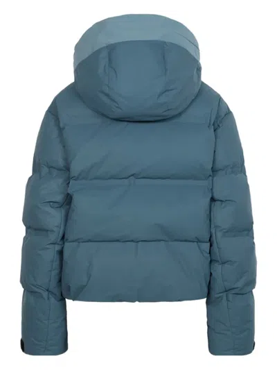 Aztech Mountain Super Nuke Two-tone Padded Shell Down Ski Jacket In Blue