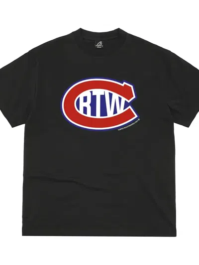 Corteiz Logo-print T-shirt In Black