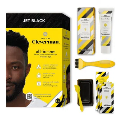 Cleverman Beard Dye Kit For Black Men - Ammonia-free Gray Coverage - Jet Black For Black Men
