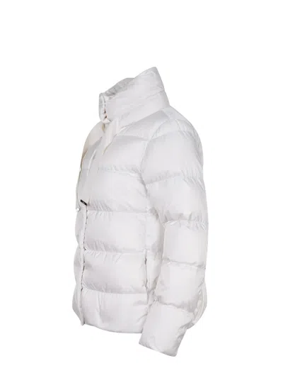 Herno Quilted Cape Jacket High Collar In White