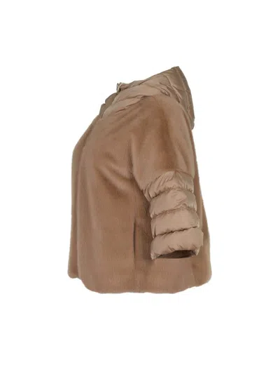 Herno Down Jacket In Brown