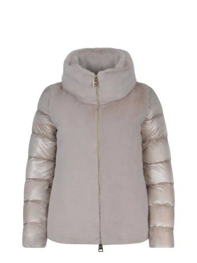 Herno Down Jacket Made Of Ultralight Nylon In Neutral