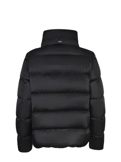 Herno Piumino Cappa In Raso Jacket In Black