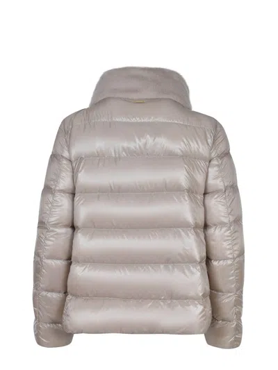 Herno Down Jacket Made Of Ultralight Nylon In Neutral