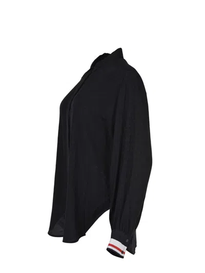 Pinko Jacquard Long-sleeved Shirt In Black