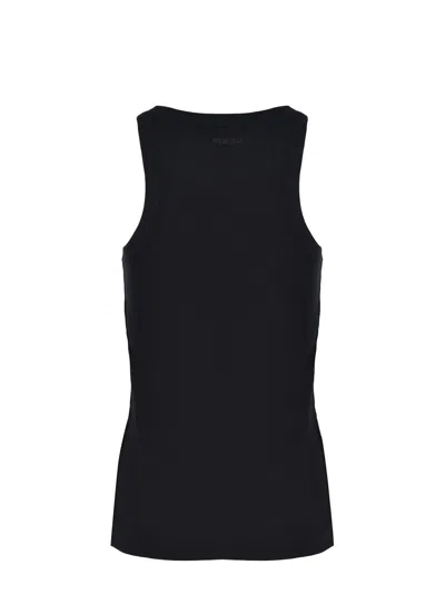 Pinko Fitted Sleeveless Top Featuring Stud Embellishments In Black