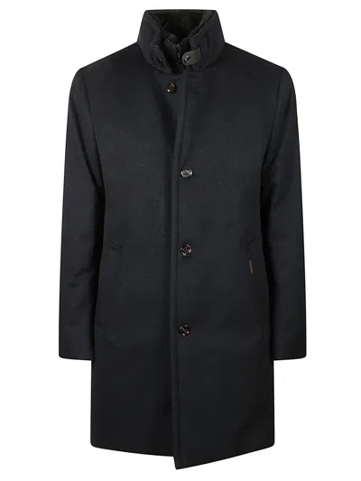 Moorer High-neck Wool Coat In Black