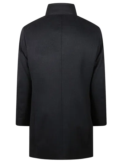 Moorer High-neck Wool Coat In Black
