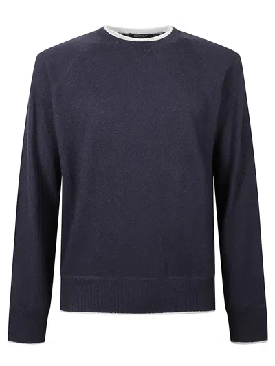 Aragona Raglan-sleeve Cashmere Sweater In Blue