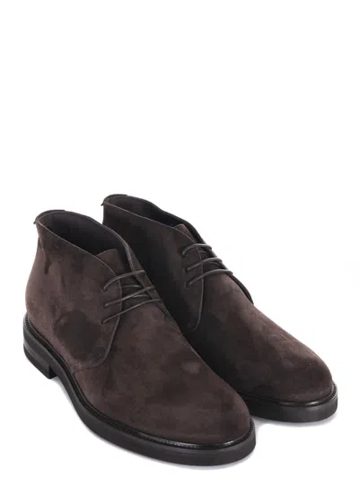 Jerold Wilton Suede Ankle Boots In Brown