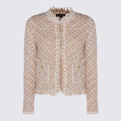 Fabiana Filippi Bicolor Tweed Boucle Jacket In White