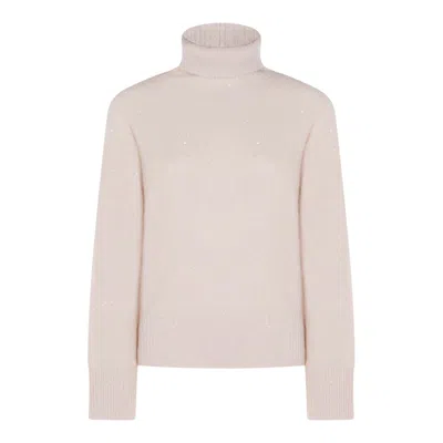 Fabiana Filippi Sequin-embellished Turtleneck Sweater In Neutral