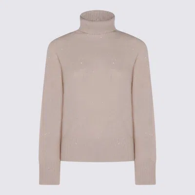 Fabiana Filippi Sequin-embellished Turtleneck Sweater In Neutral