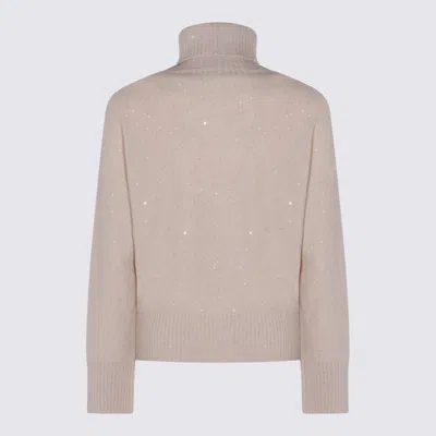 Fabiana Filippi Sequin-embellished Turtleneck Sweater In Neutral
