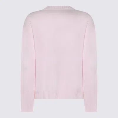 Fabiana Filippi Long Sleeve Crew Neck Knitwear Top In Pink