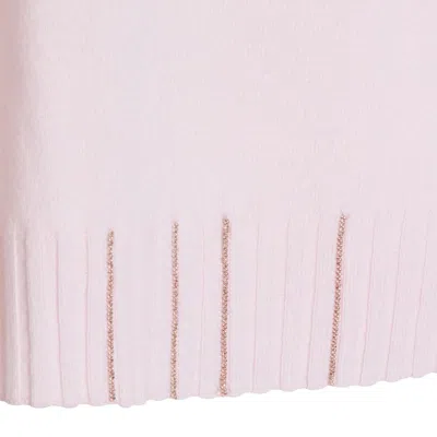 Fabiana Filippi Long Sleeve Crew Neck Knitwear Top In Pink