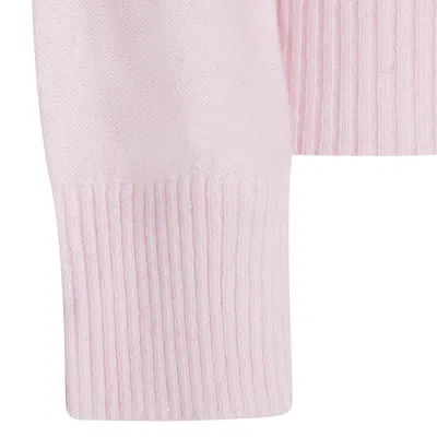 Fabiana Filippi Ribbed Turtleneck Knit Sweater Featuring Cuffs In Pink