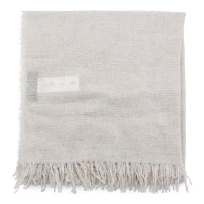 Fabiana Filippi Light Beige Wool Scarf In Gray