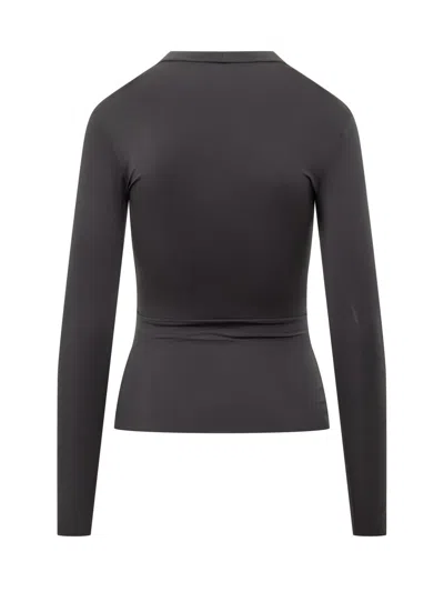 Marine Serre Turtleneck Sweater With Moon Logo And Rhinestones In Black