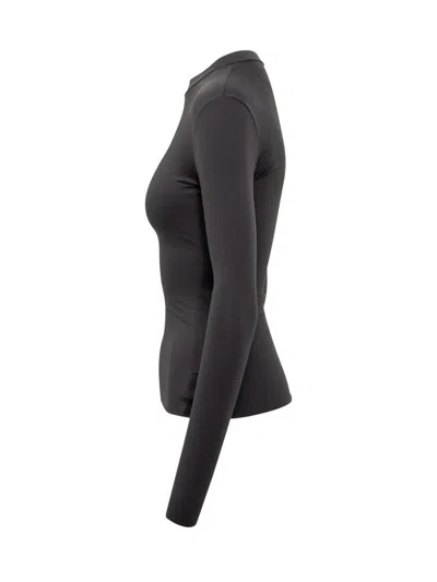 Marine Serre Turtleneck Sweater With Moon Logo And Rhinestones In Black