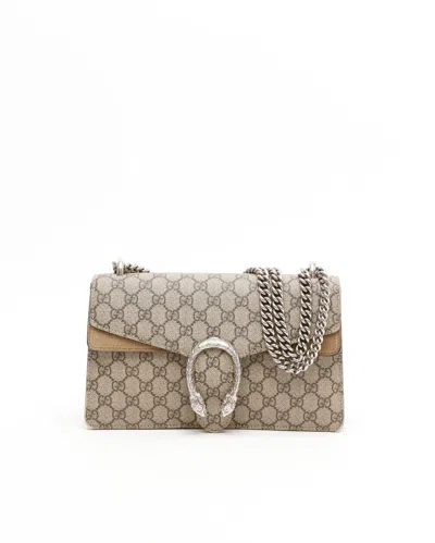 Gucci Beige Dionysus Medium Shoulder Bag In Brown