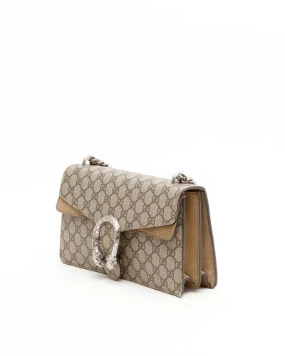Gucci Beige Dionysus Medium Shoulder Bag In Brown