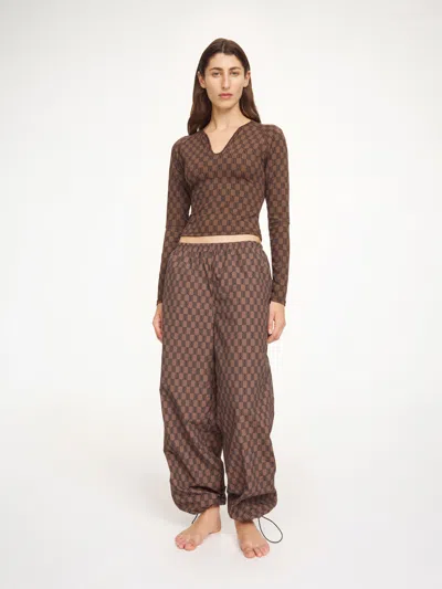 By Malene Birger Alban Parachute Trousers In Brown