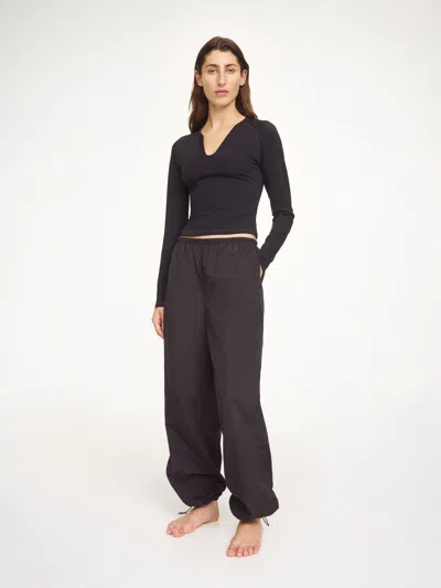 By Malene Birger Alban Parachute Trousers In Black