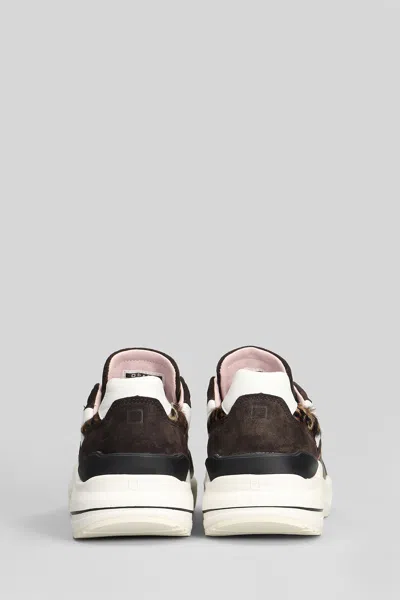 Date Fuga Pony Sneakers In Animalier Suede And Leather In Animal Print
