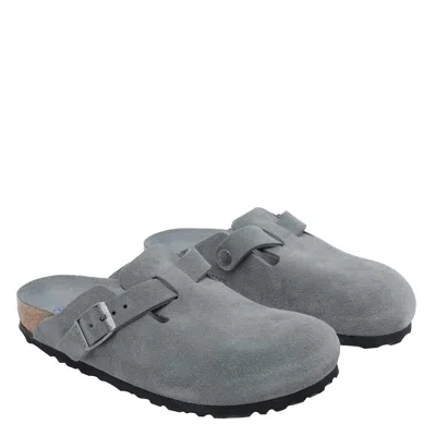 Birkenstock Slipper Boston Braided Colour Basalt Gray In Gray