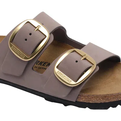 Birkenstock Sandals Round Open Textured Sole Lateral Maxi Buckles In Gray