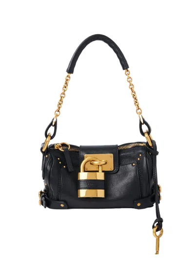 Chloé Black Leather Small Paddington Shoulder Bag