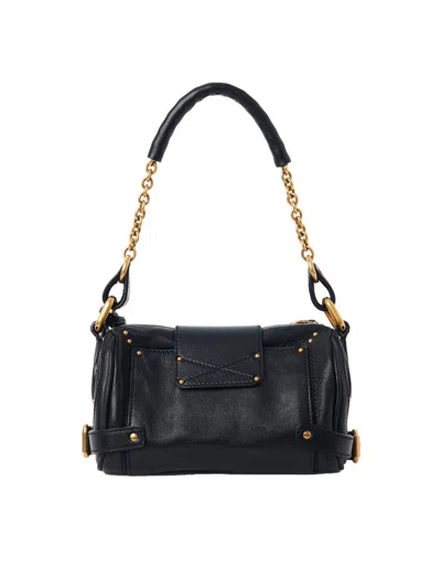 Chloé Black Leather Small Paddington Shoulder Bag