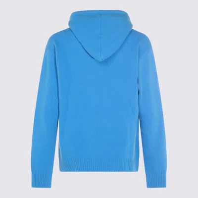 Seven Gauge Light Blue Wool Knitwear In Blue