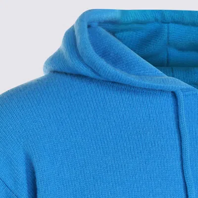 Seven Gauge Light Blue Wool Knitwear In Blue