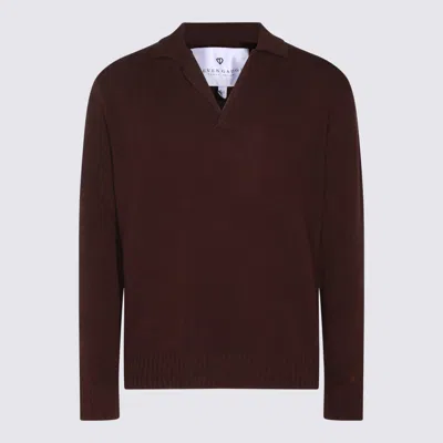 Seven Gauge Dark Brown Wool Knitwear In Brown