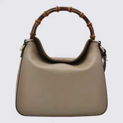 Gucci Beige Leather Diana Medium Top Handle Bag In Multi