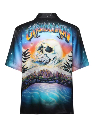 Casablanca Men's La Premonition Cuban Collar Shirt In Red