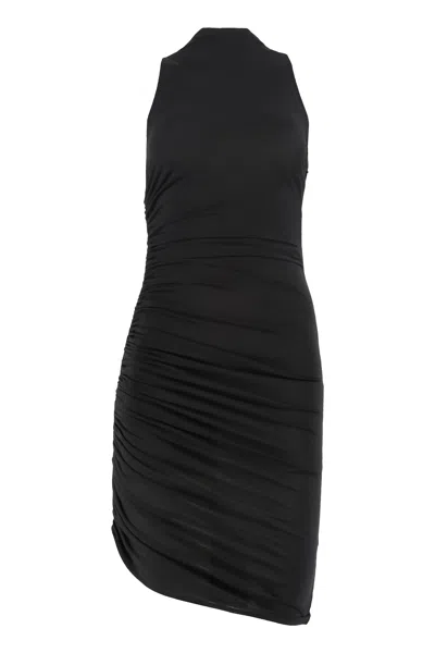 Jacquemus Asymmetric Dress Square In Black