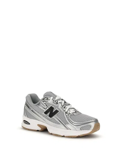 New Balance 740 Mesh Sneakers With Leather Inserts In Gray