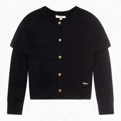 Chloé Dark Blue Cotton Knitwear In Animal Print