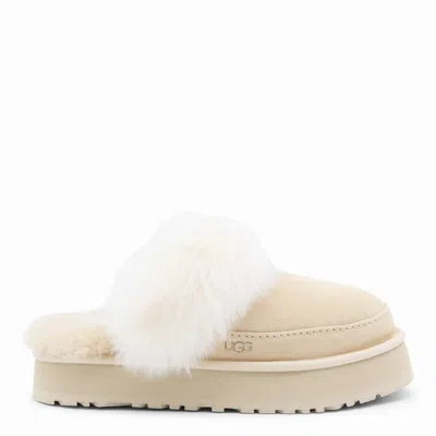 Ugg Chalet Beige Ankle Boots With Fur Design In Suede Woman In Multi