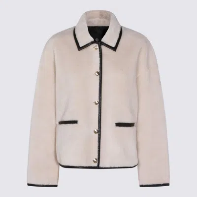 Anine Bing Piped Camden Teddy Jacket In Brown