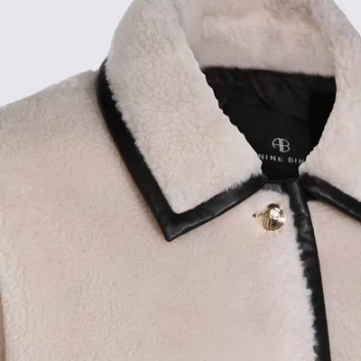 Anine Bing Piped Camden Teddy Jacket In Brown