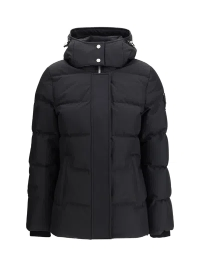 Moose Knuckles Cloud 3q Black Nylon Down Jacket In Black