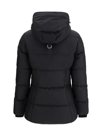Moose Knuckles Cloud 3q Black Nylon Down Jacket In Black