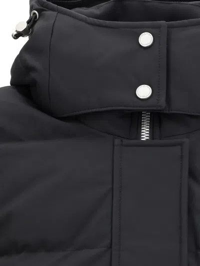 Moose Knuckles Cloud 3q Black Nylon Down Jacket In Black